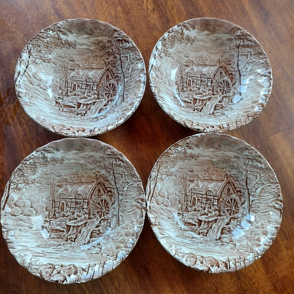 The Mill Alfred Meakin Set Of 4 Bowls Staffordshire England 1982 One is Chipped